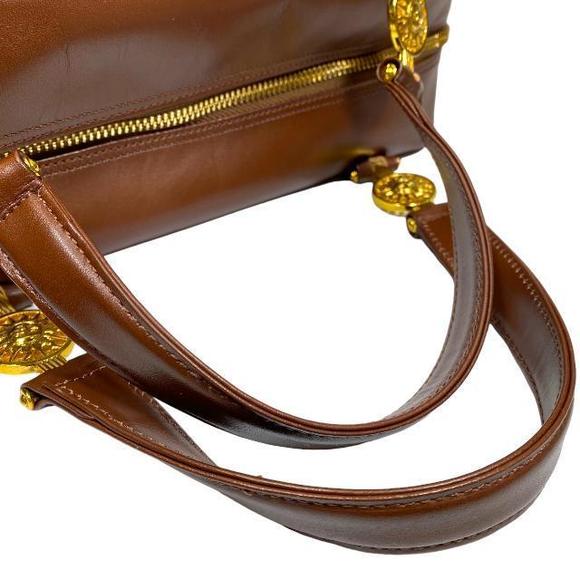 Versace Vintage Leather Handbag Brown - Picture 4 of 8